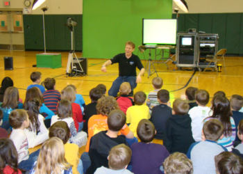 Incorporating technology into school assemblies