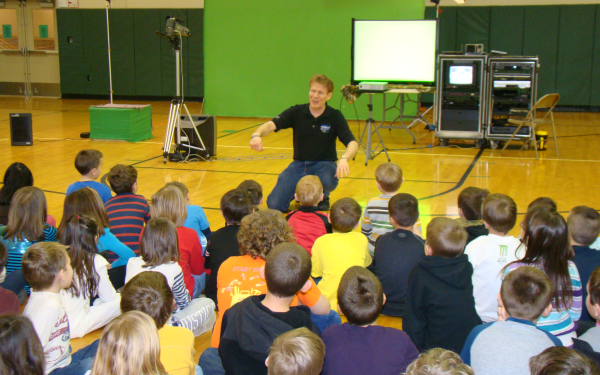 Incorporating technology into school assemblies