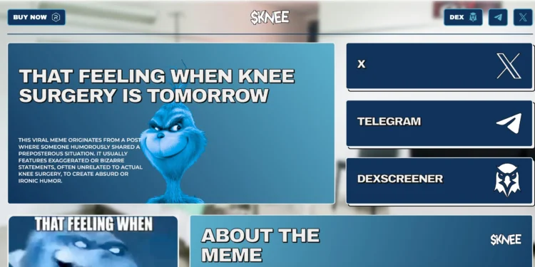 The Blue Grinch Knee Surgery Meme